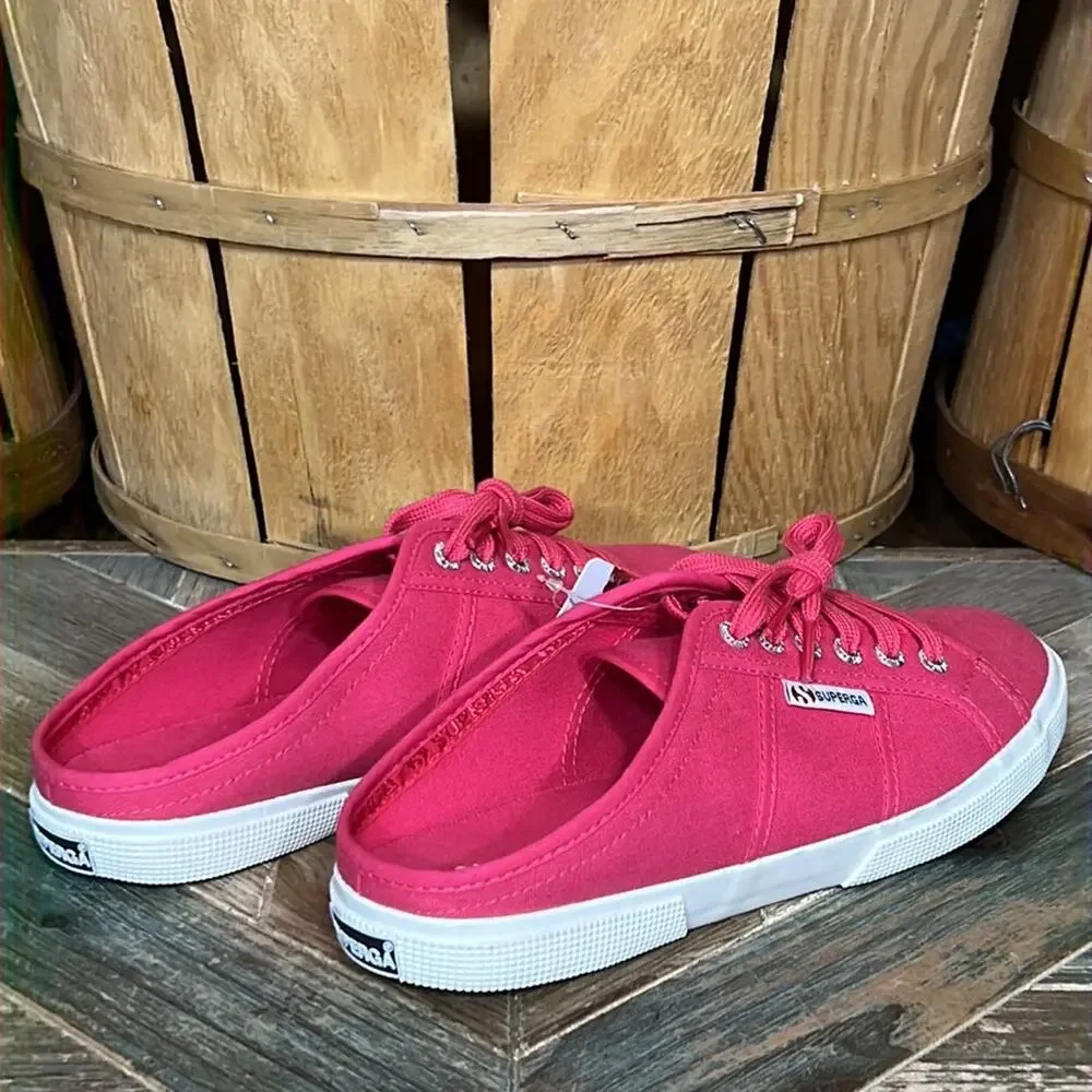 Superga 2288 VCOTW Fantasia Collection Pink Canvas Mule Sneakers Women 9.5